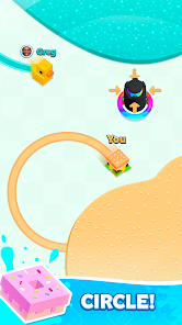 Paper.io 2 gameplay showing territory capture mechanics