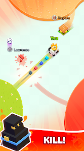 Paper.io 2 victory screen with territory statistics